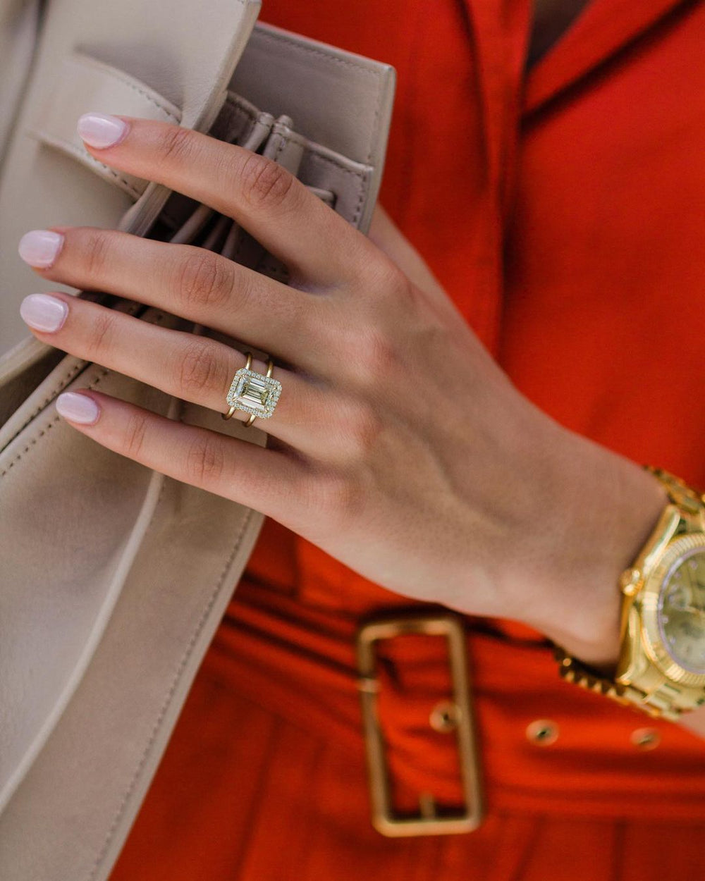 Emerald Cut Labgrown Engagement Ring