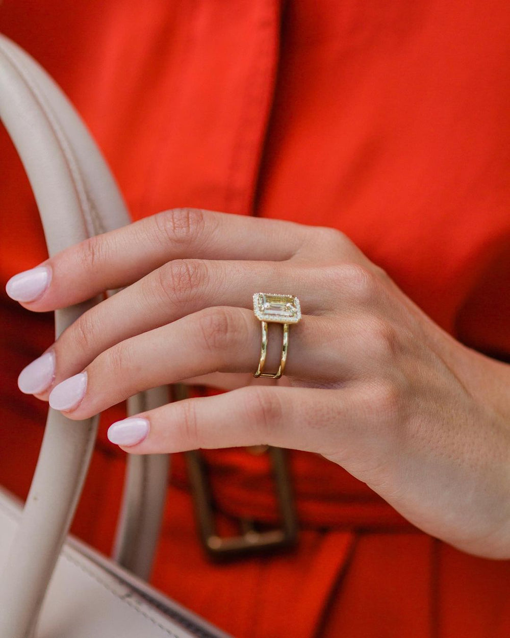 Emerald Cut Labgrown Engagement Ring