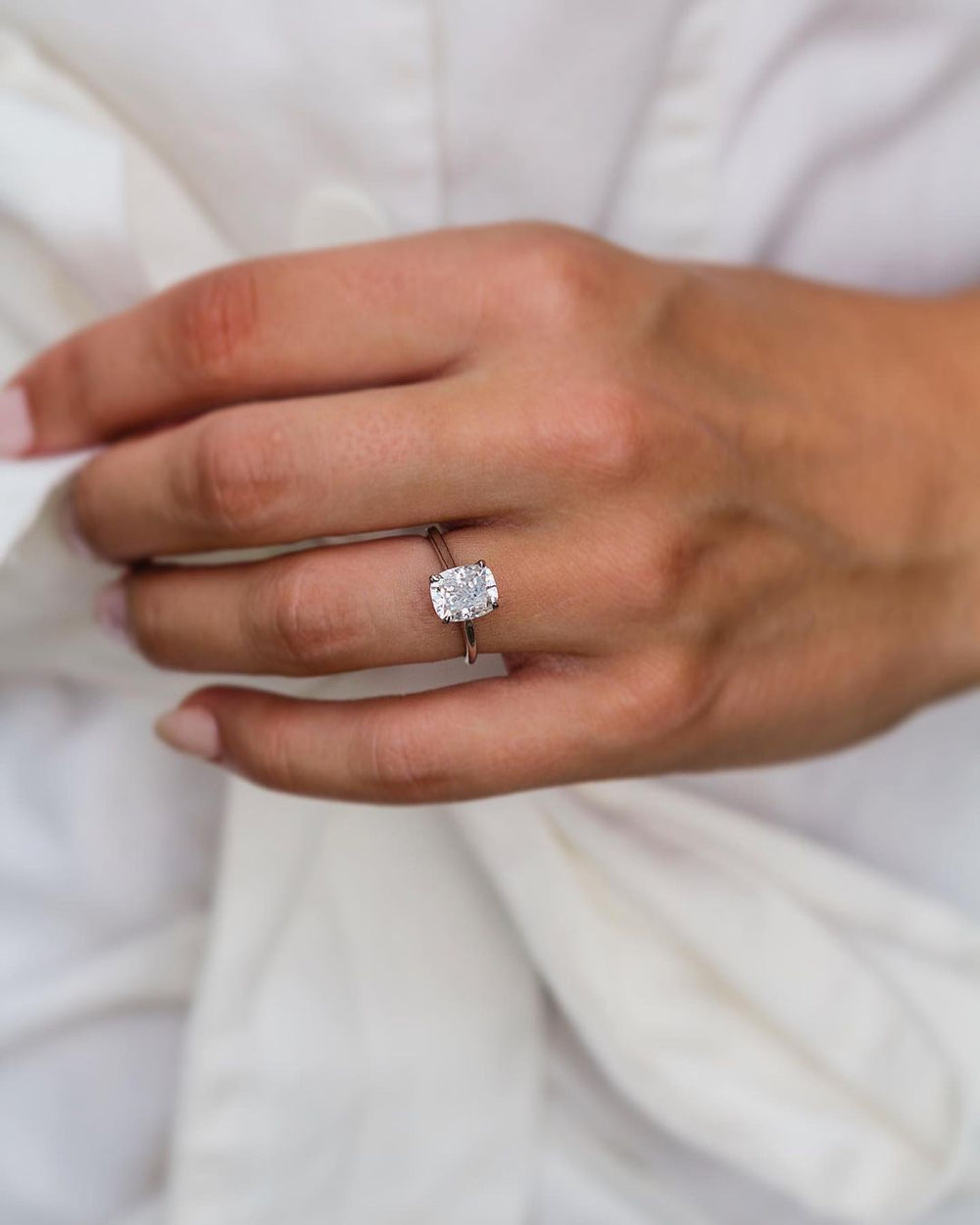 Cushion Cut Labgrown Engagement Ring