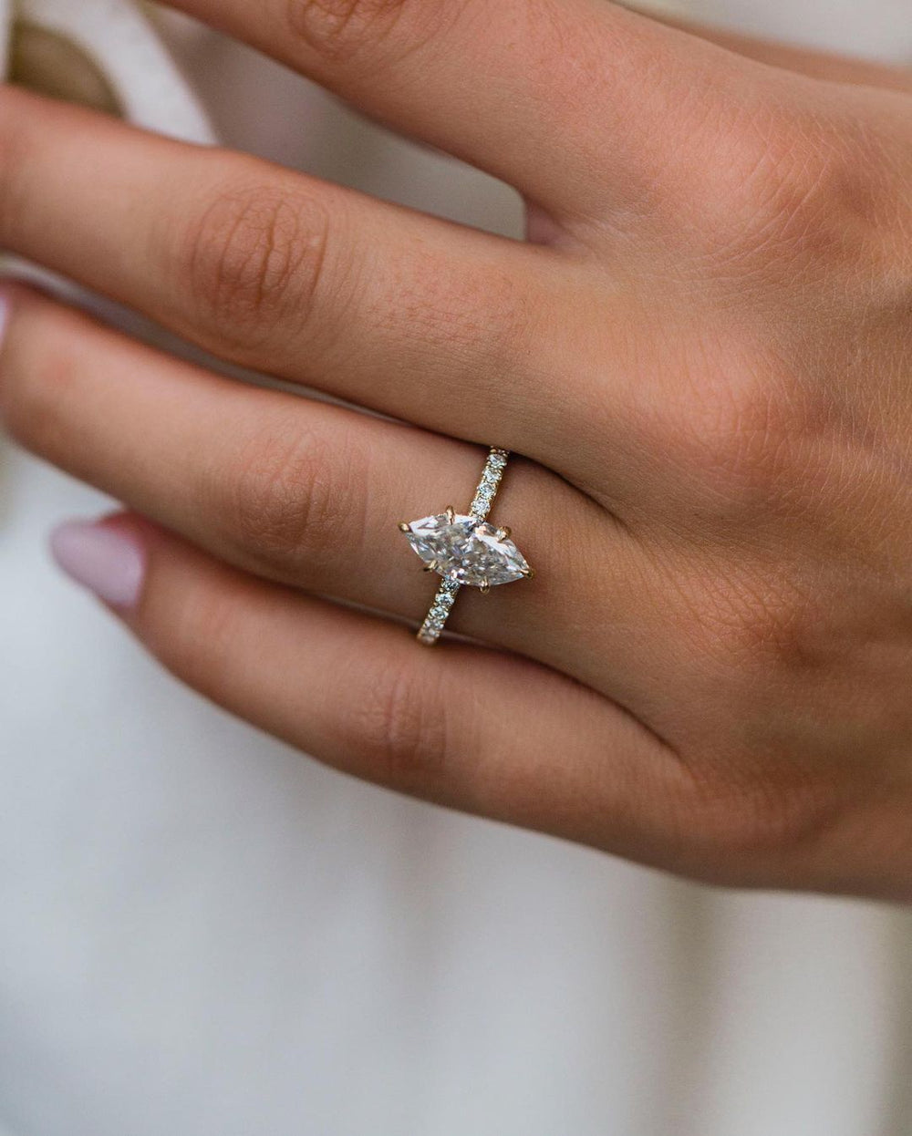 Marquise Cut Labgrown Engagement Ring