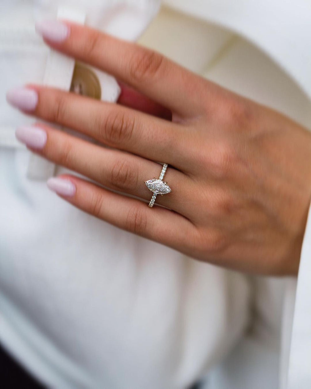 Marquise Cut Labgrown Engagement Ring