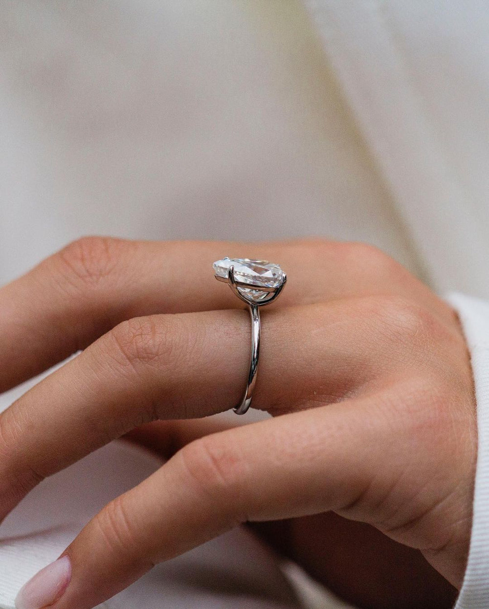 Pear Cut Labgrown Engagement Ring