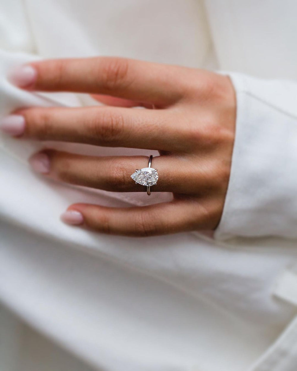 Pear Cut Labgrown Engagement Ring