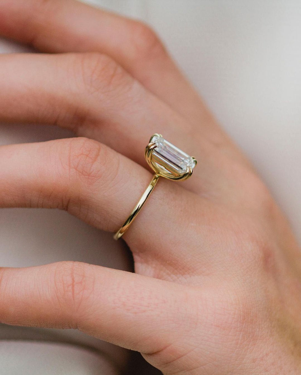 Emerald Cut Labgrown Engagement Ring