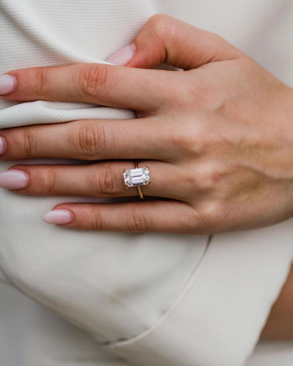 Emerald Cut Labgrown Engagement Ring
