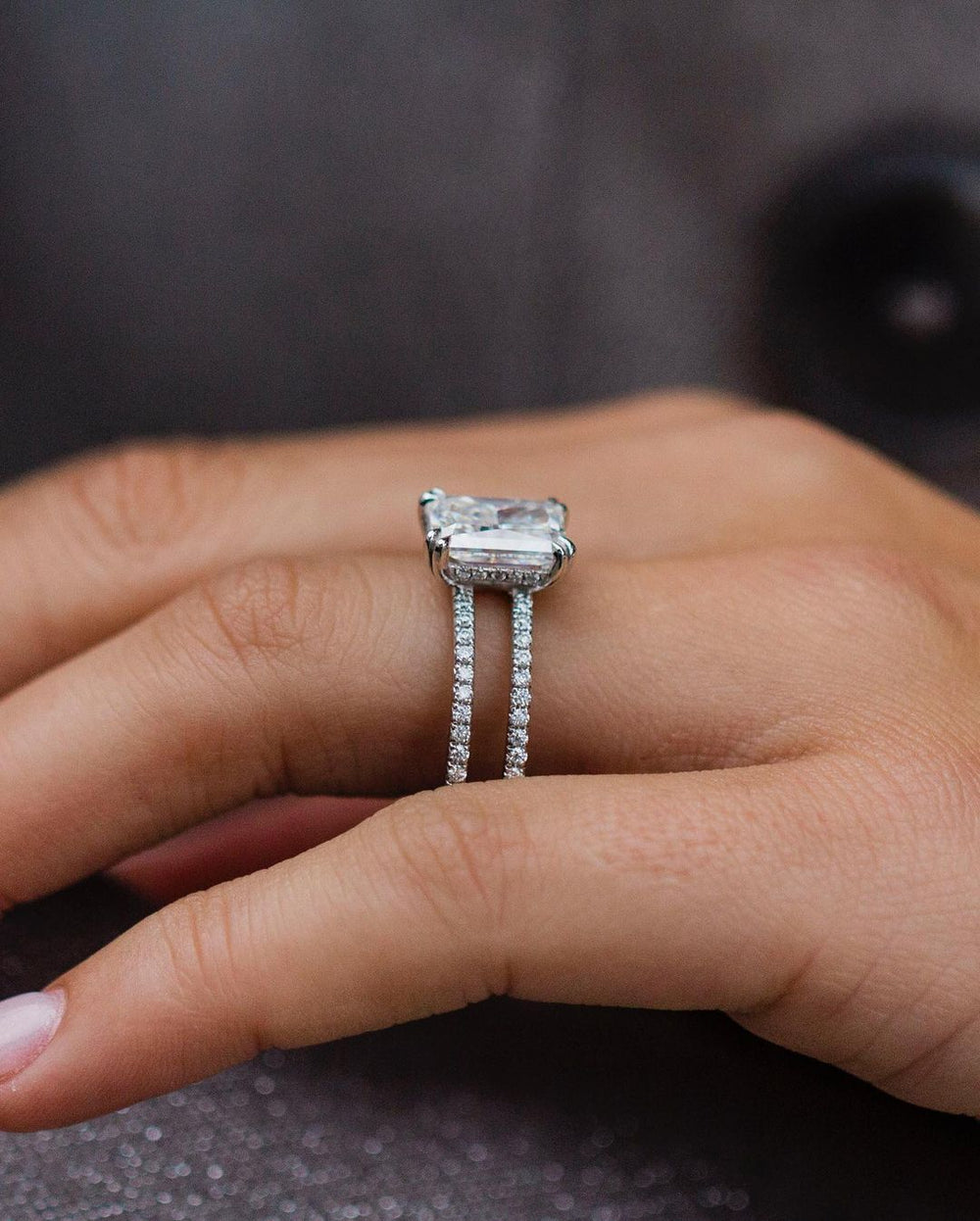 Radiant Cut Labgrown Engagement Ring