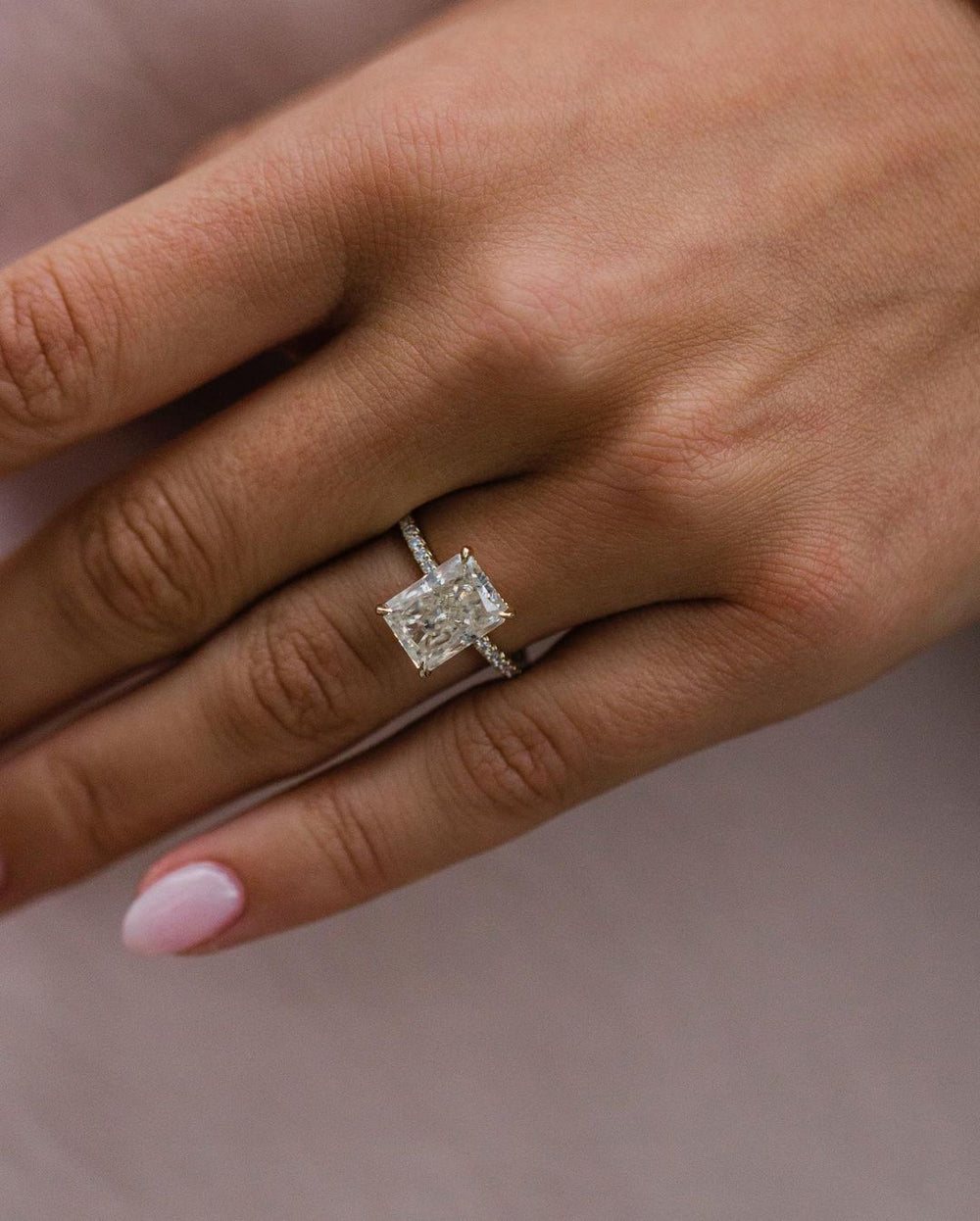 Radiant Cut Labgrown Engagement Ring