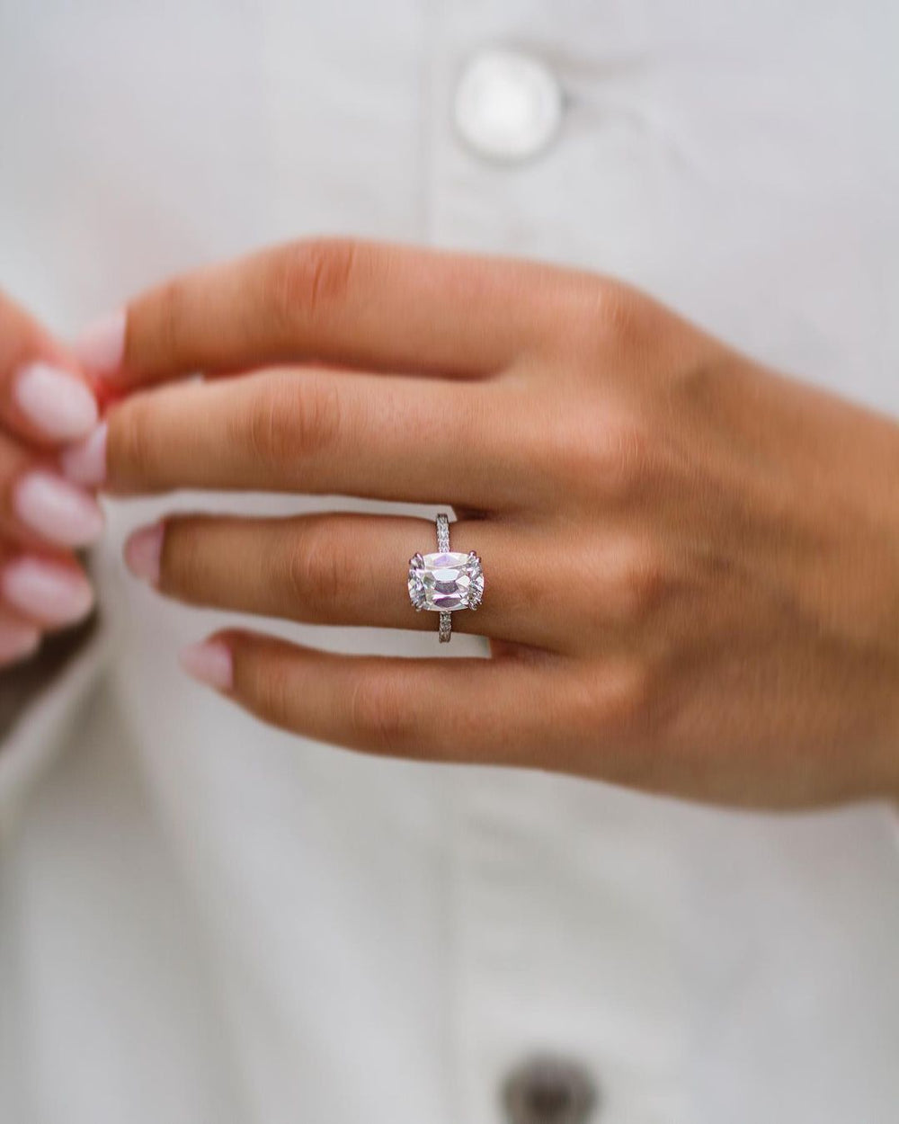 Old mine Cushion Cut Labgrown Ring