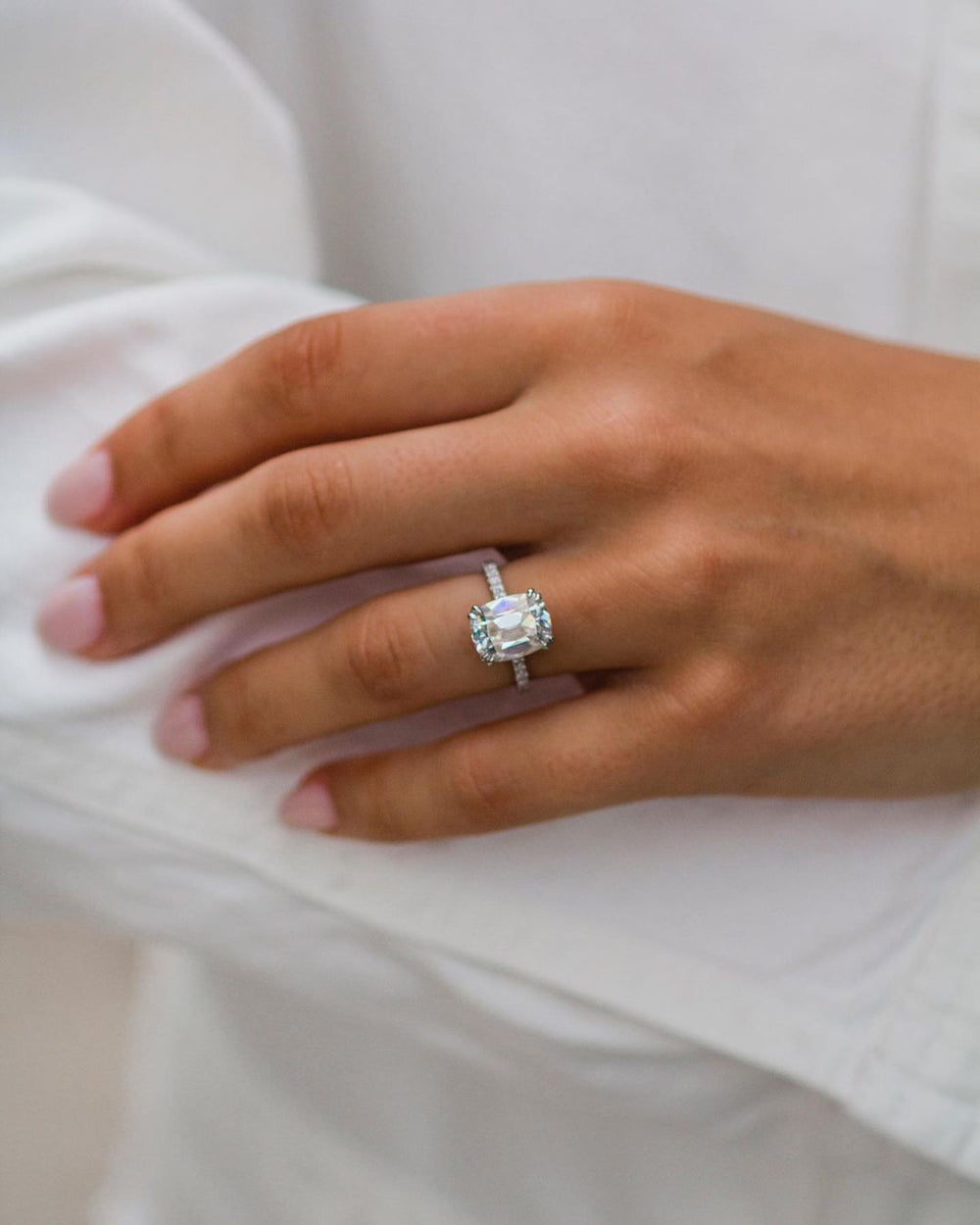 Old mine Cushion Cut Labgrown Ring