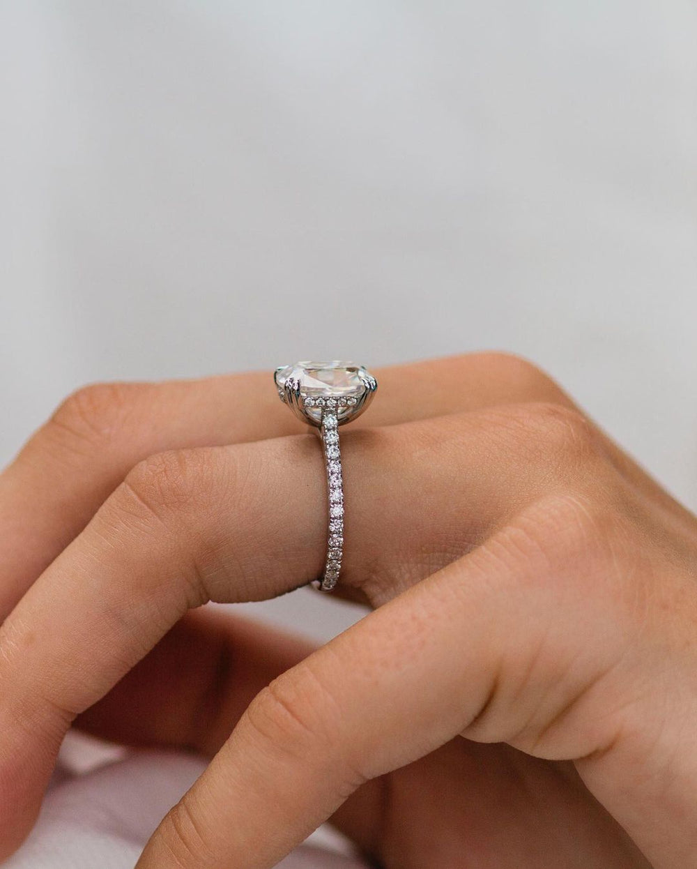 Old mine Cushion Cut Labgrown Ring
