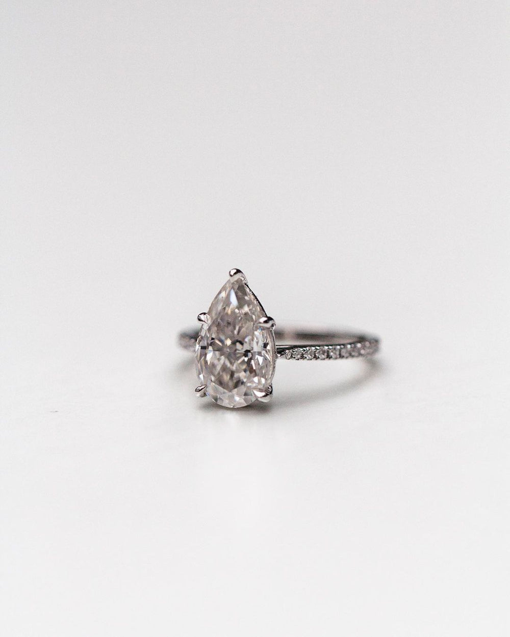 Pear Cut Labgrown Engagement Ring