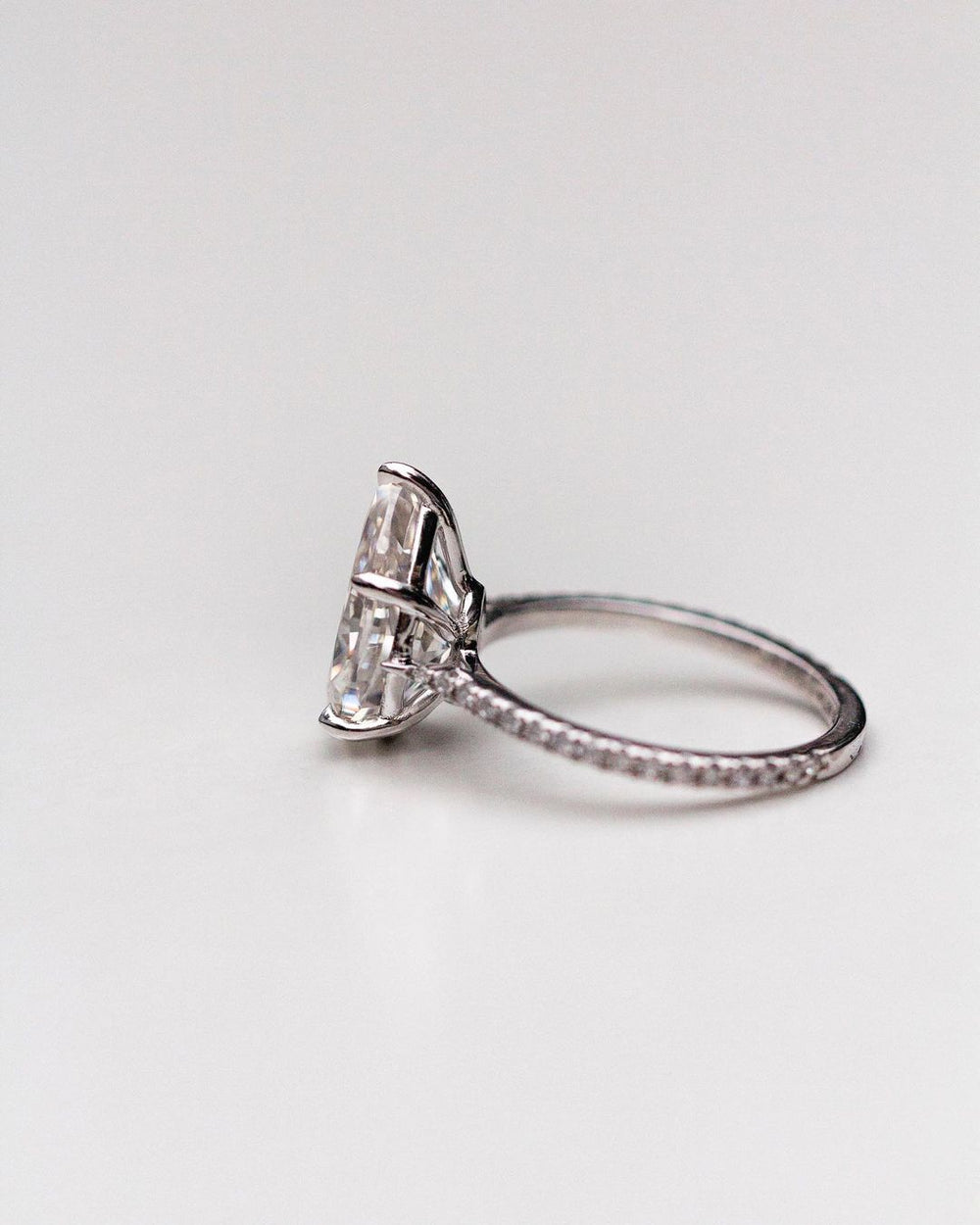 Pear Cut Labgrown Engagement Ring