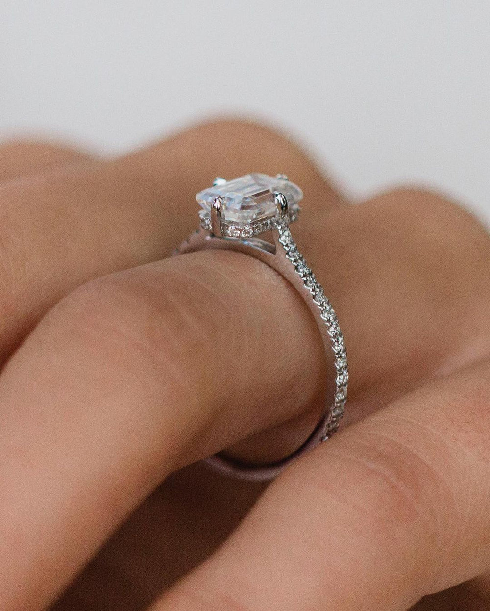 Emerald Cut Labgrown Engagement Ring