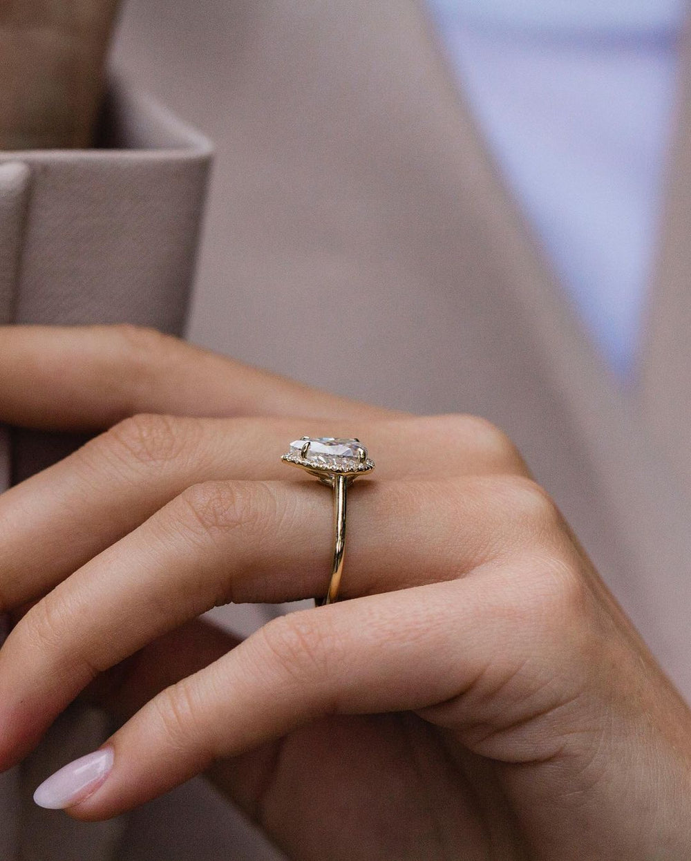 Elongated Pear Cut Labgrown Ring