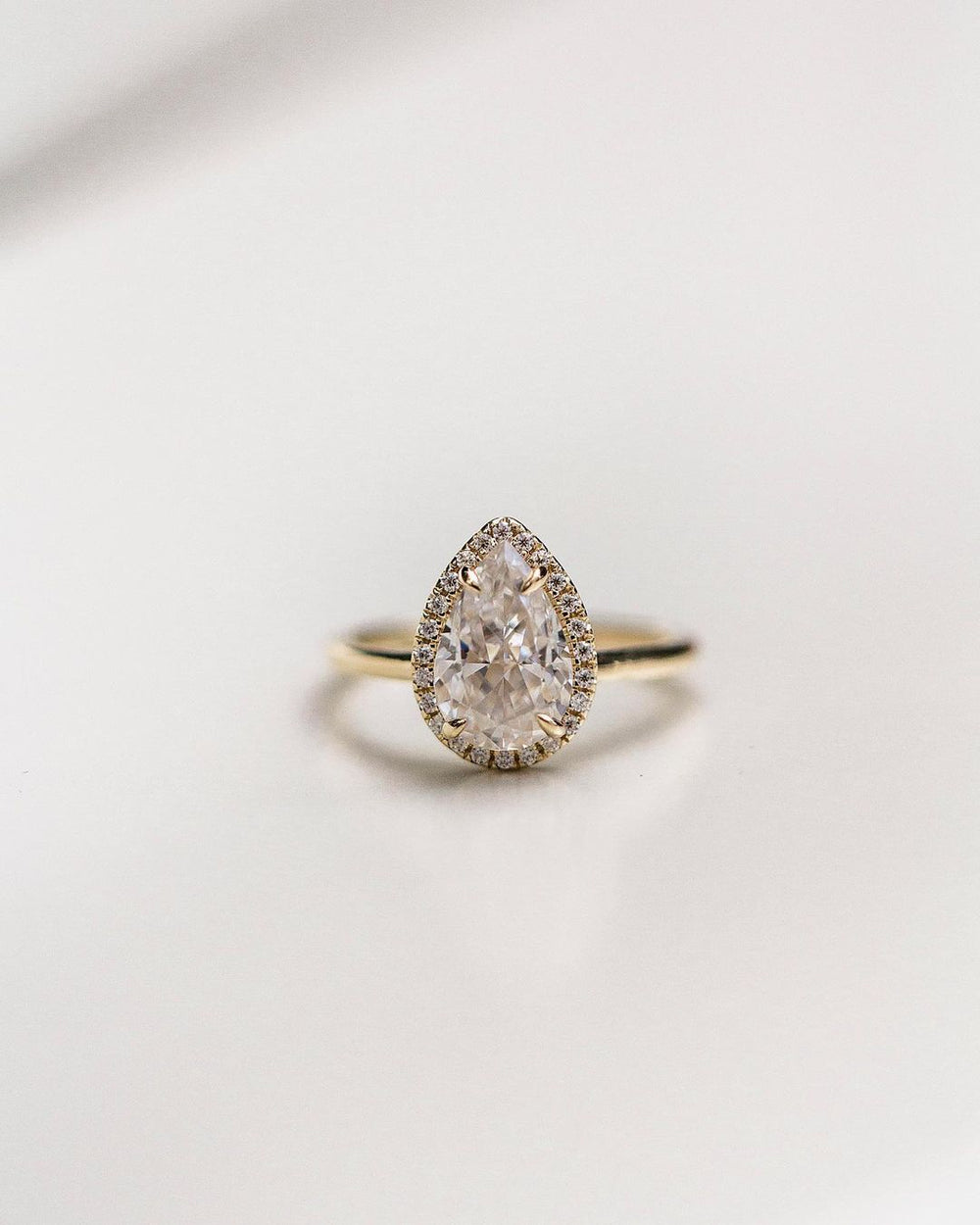 Elongated Pear Cut Labgrown Ring