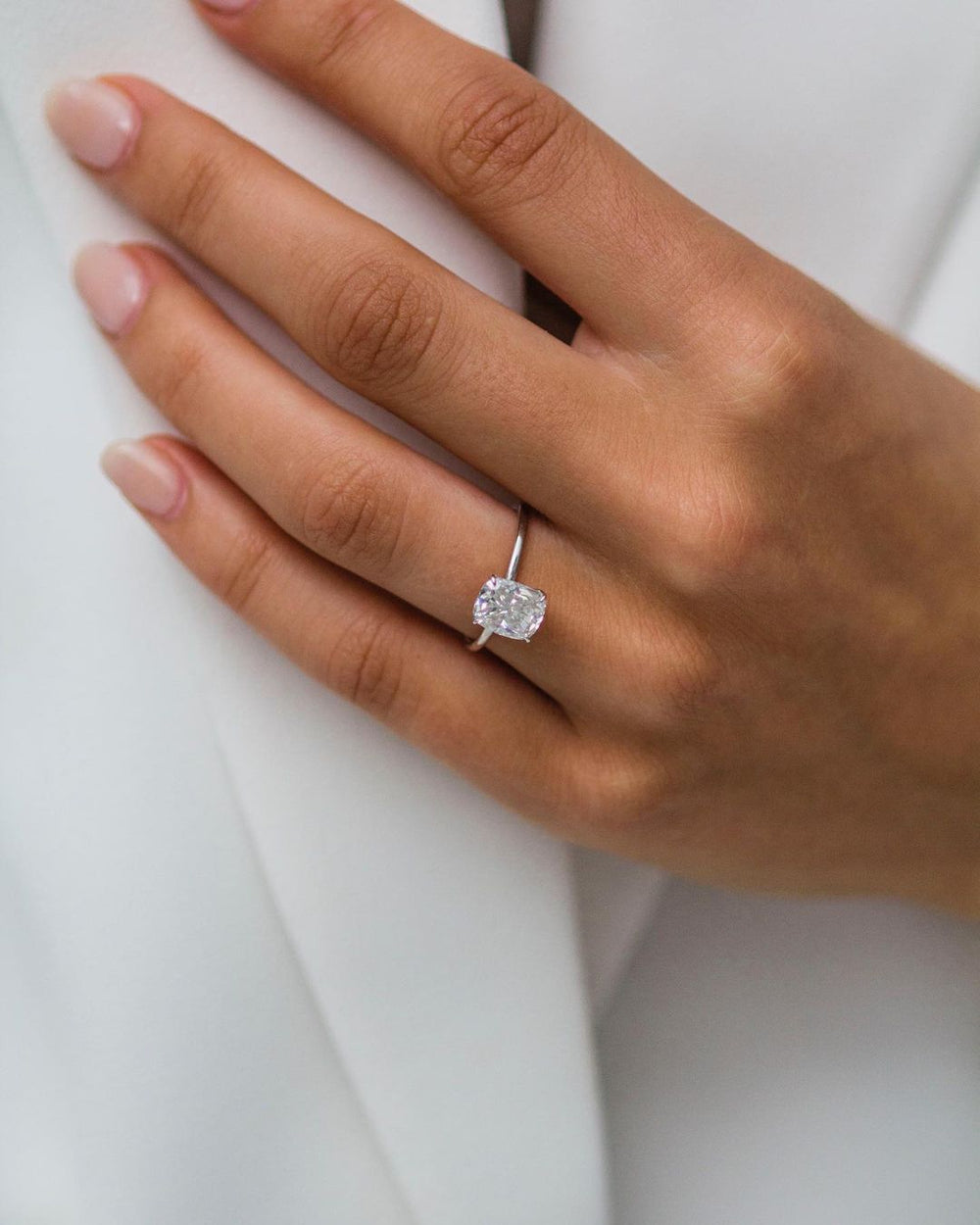 Cushion Cut Labgrown Engagement Ring