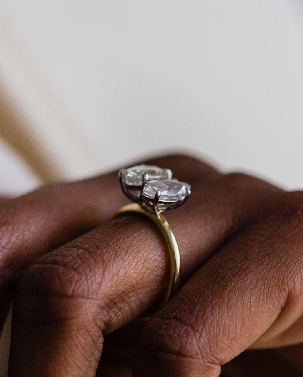 Toi Et Moi Pear & Marquise Cut Labgrown Engagement Ring