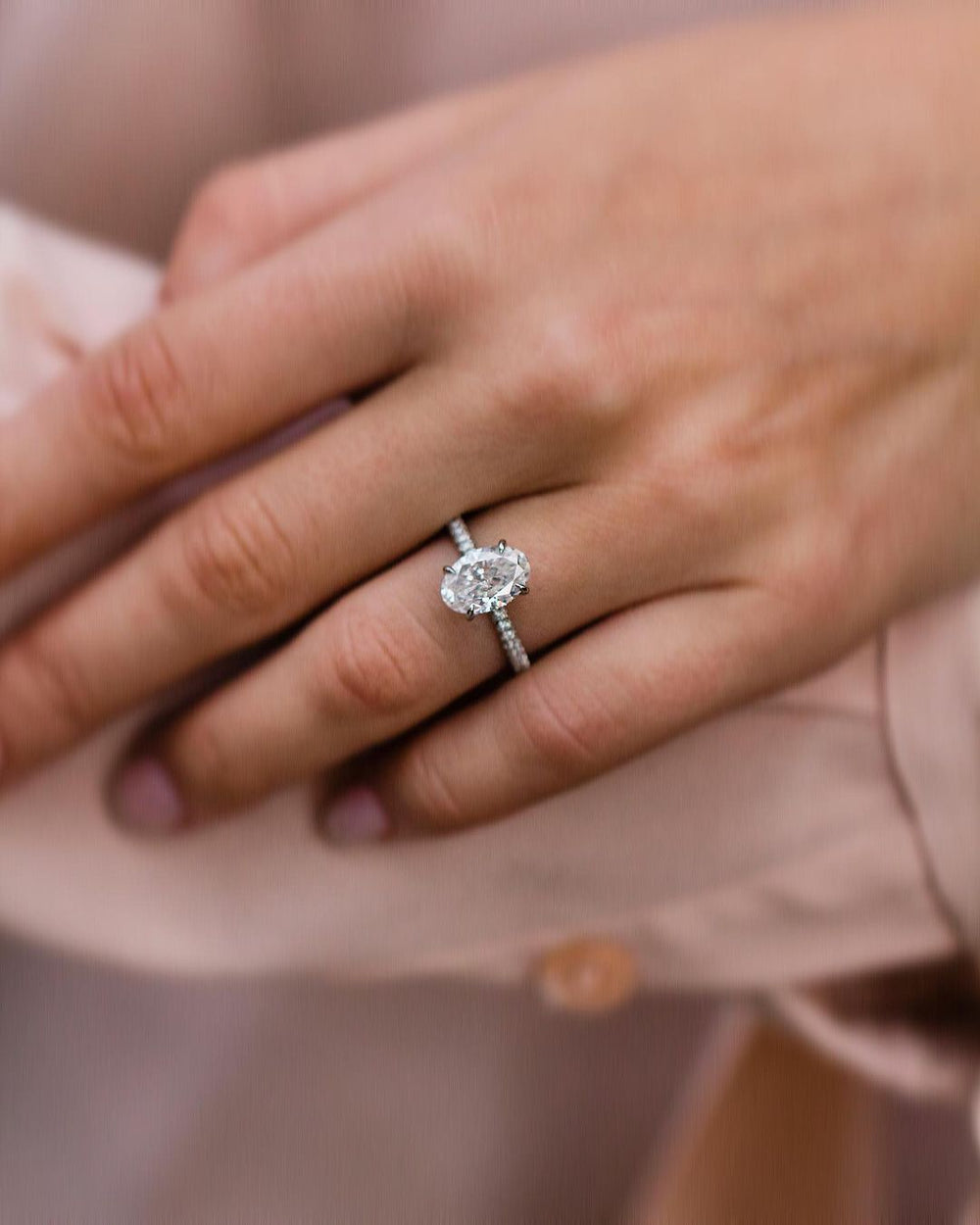 Oval Cut Labgrown Engagement Ring