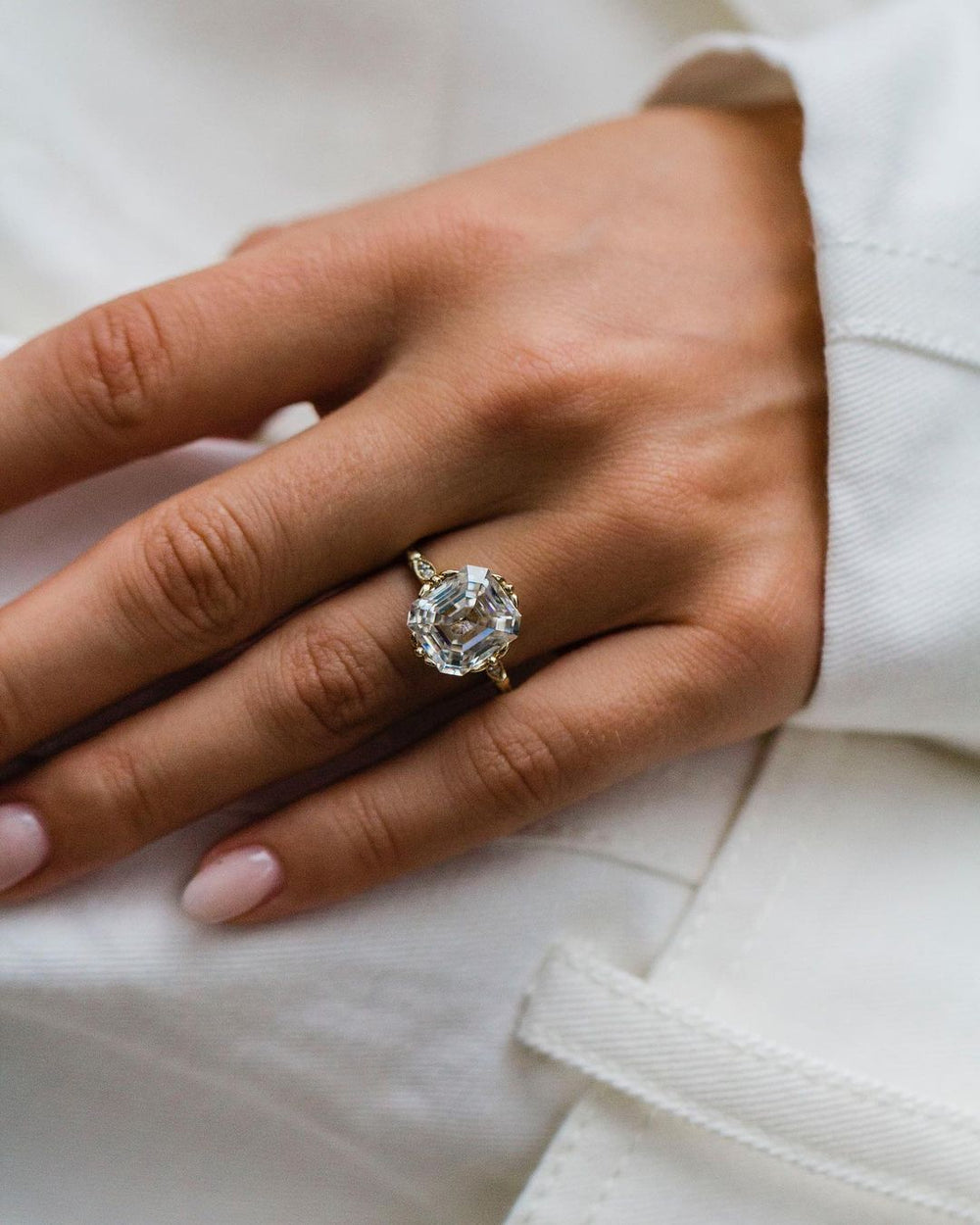 Emerald Cut Labgrown Engagement Ring