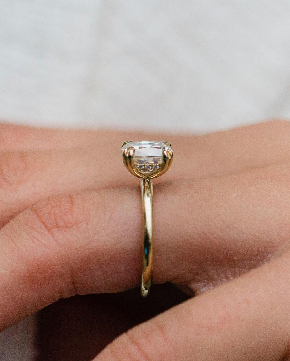 Cushion Cut Labgrown Engagement Ring