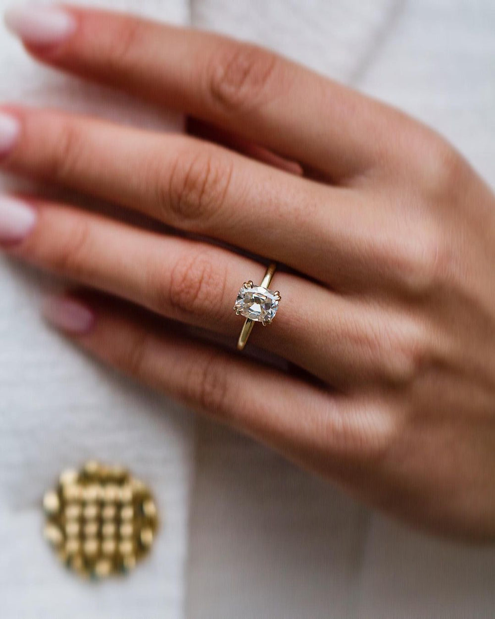 Cushion Cut Labgrown Engagement Ring