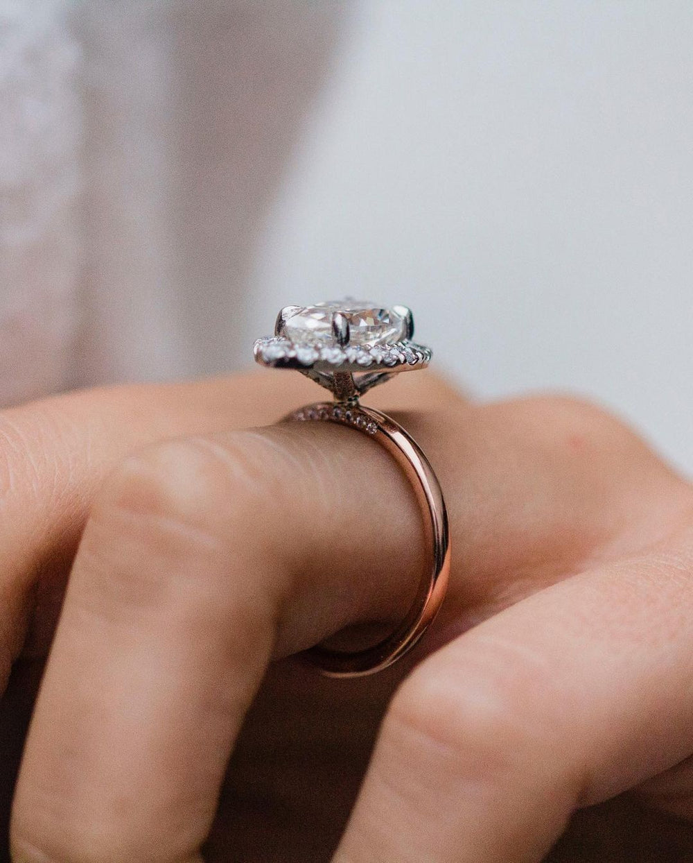 Pear Cut Labgrown Engagement Ring