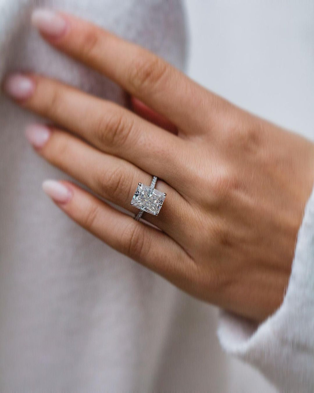 Radiant Cut Labgrown Engagement Ring