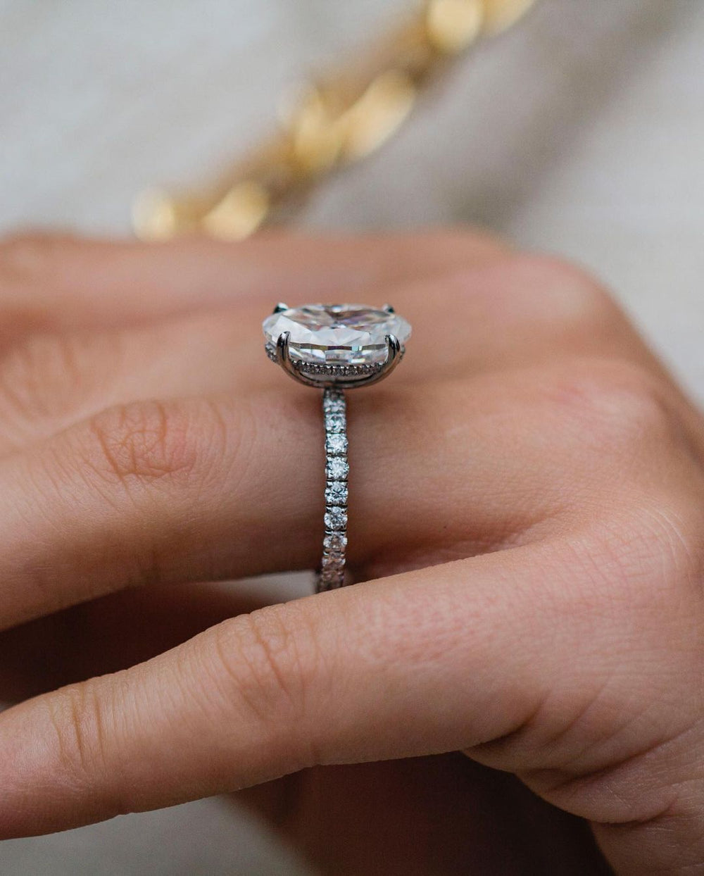Oval Cut Labgrown Engagement Ring