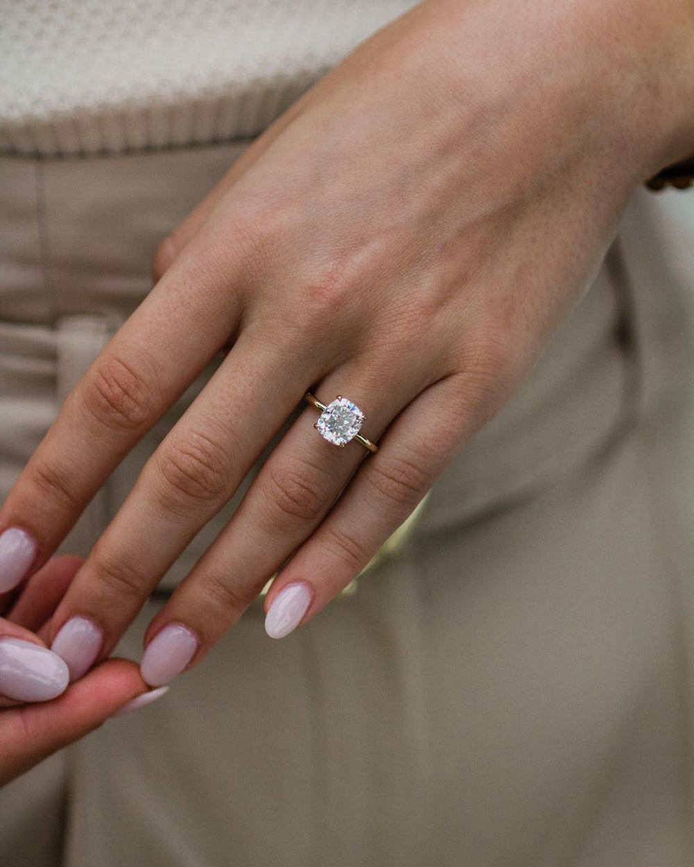 Cushion Cut Labgrown Engagement Ring