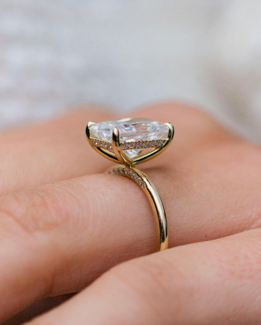 Radiant Cut Halo Labgrown Ring