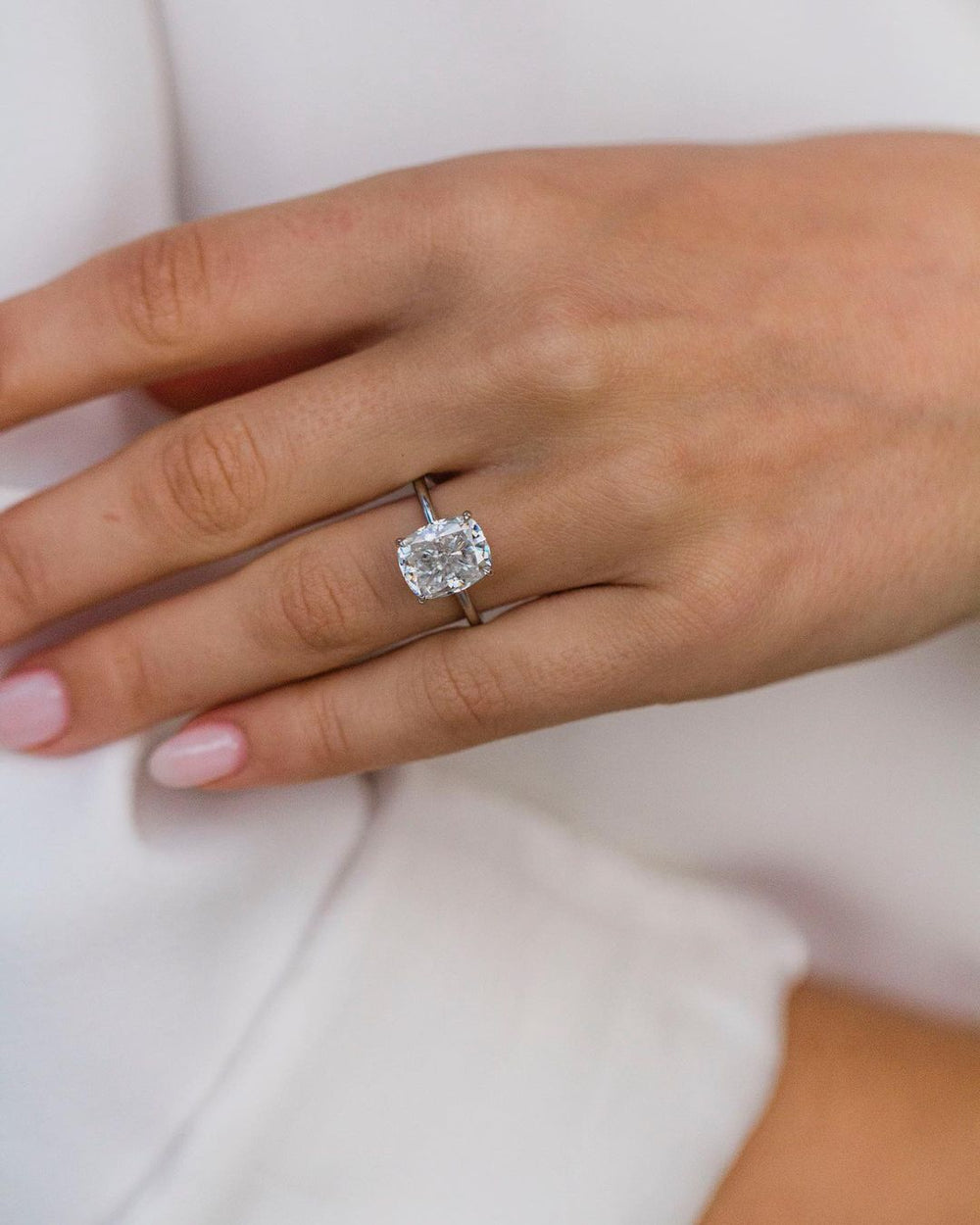 Cushion Cut Labgrown Engagement Ring