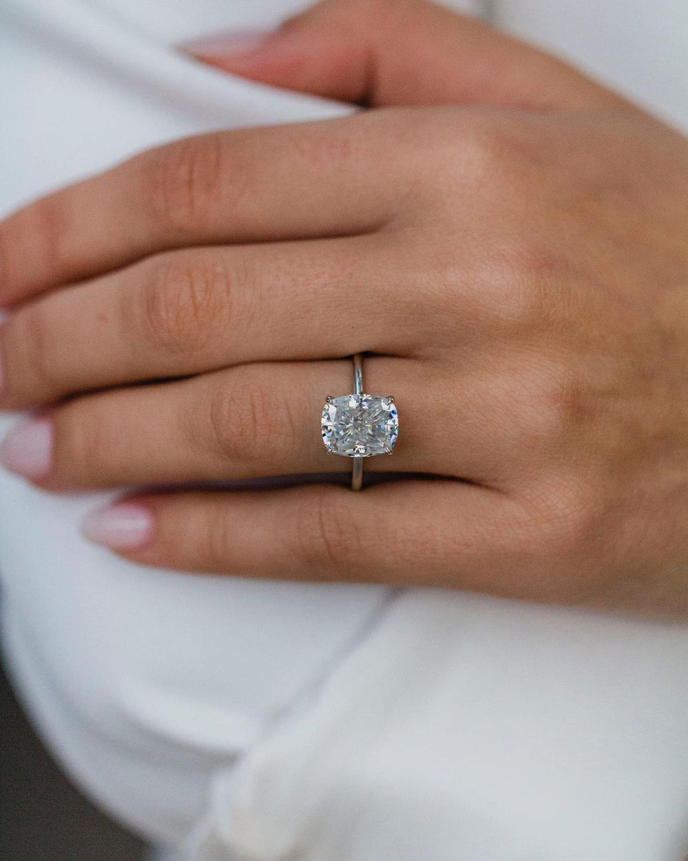 Cushion Cut Labgrown Engagement Ring