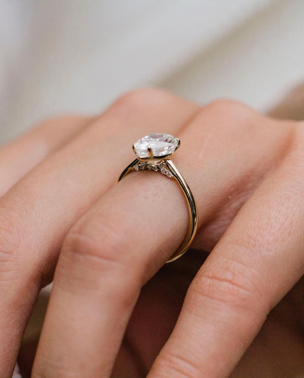 Pear Cut Labgrown Engagement Ring