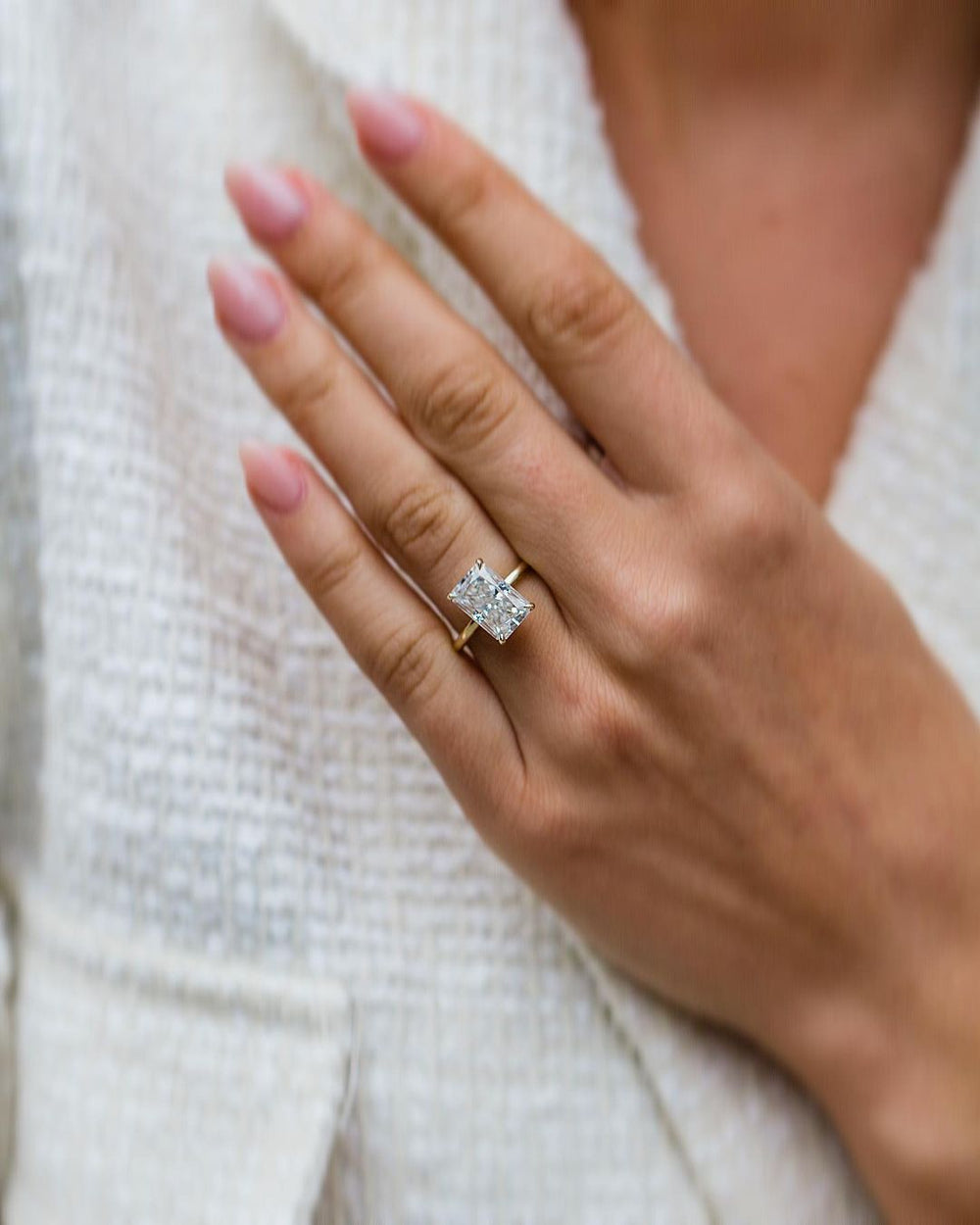 Radiant Cut Halo Labgrown Ring