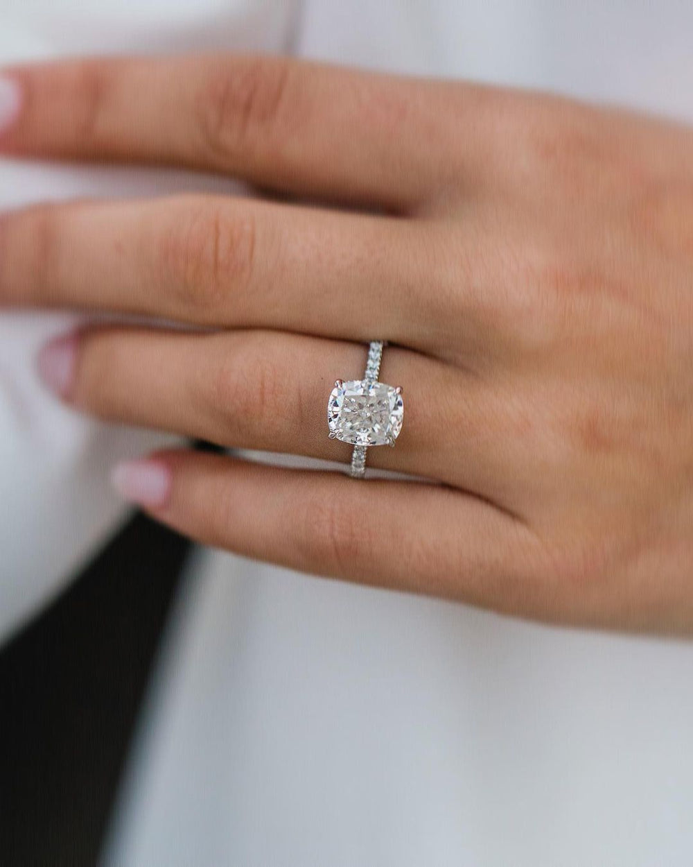 Cushion Cut Labgrown Engagement Ring