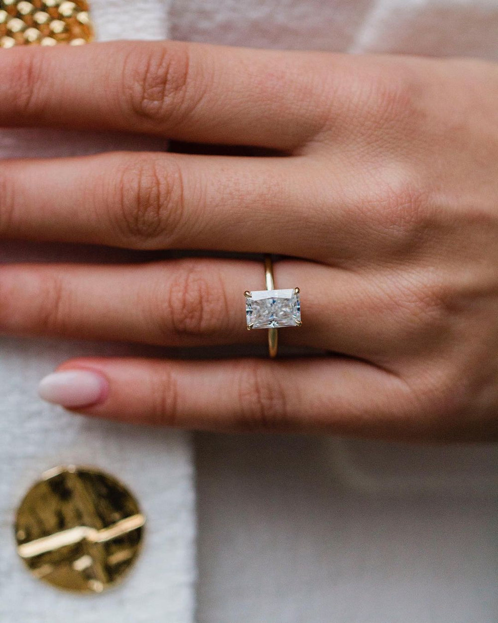 Radiant Cut Labgrown Engagement Ring