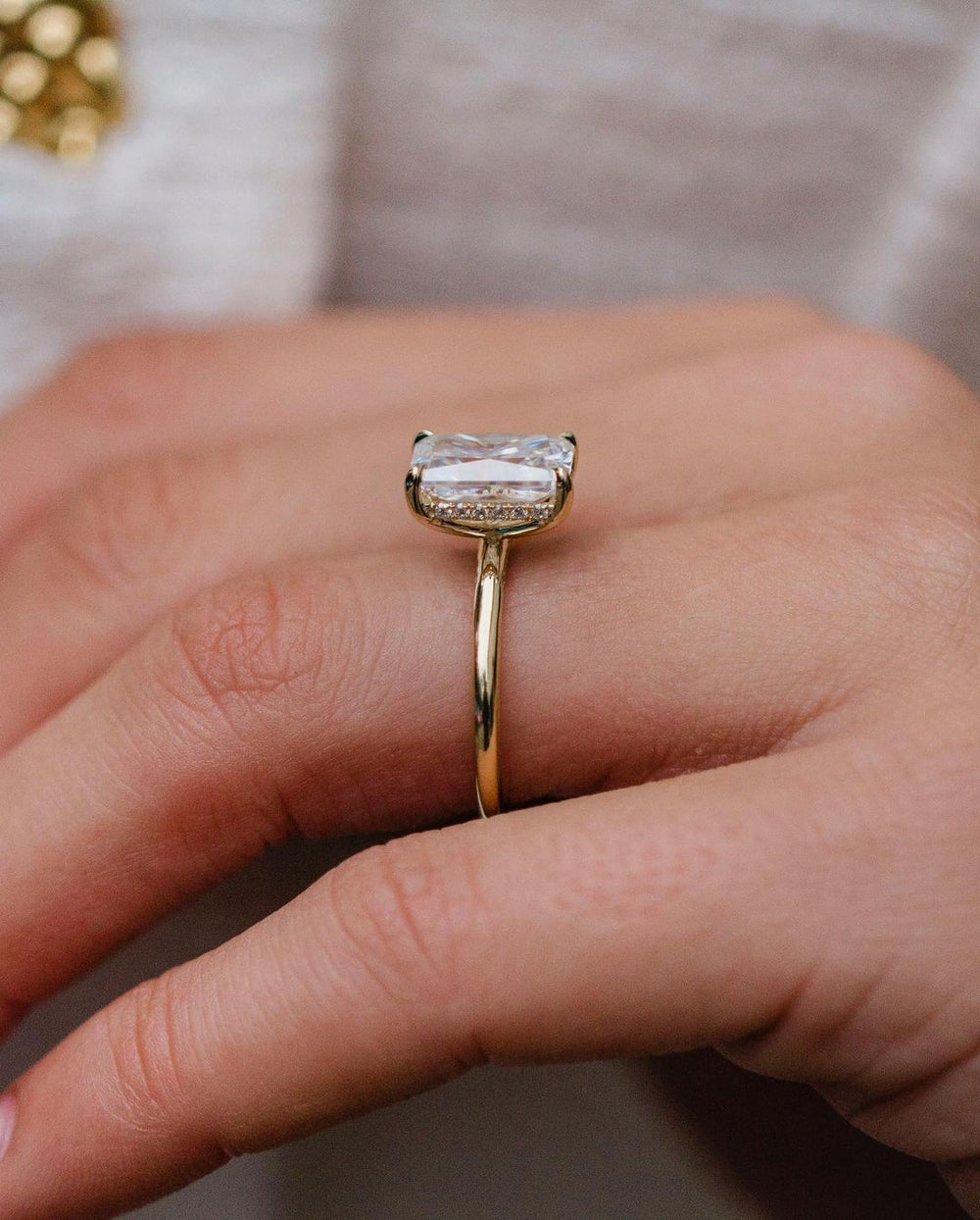 Radiant Cut Labgrown Engagement Ring
