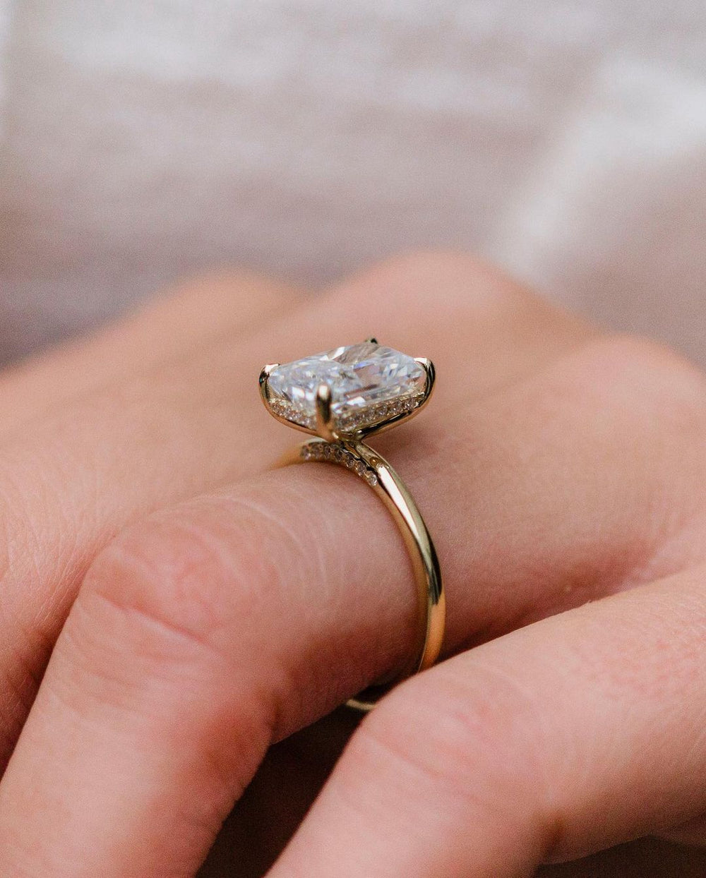 Radiant Cut Labgrown Engagement Ring