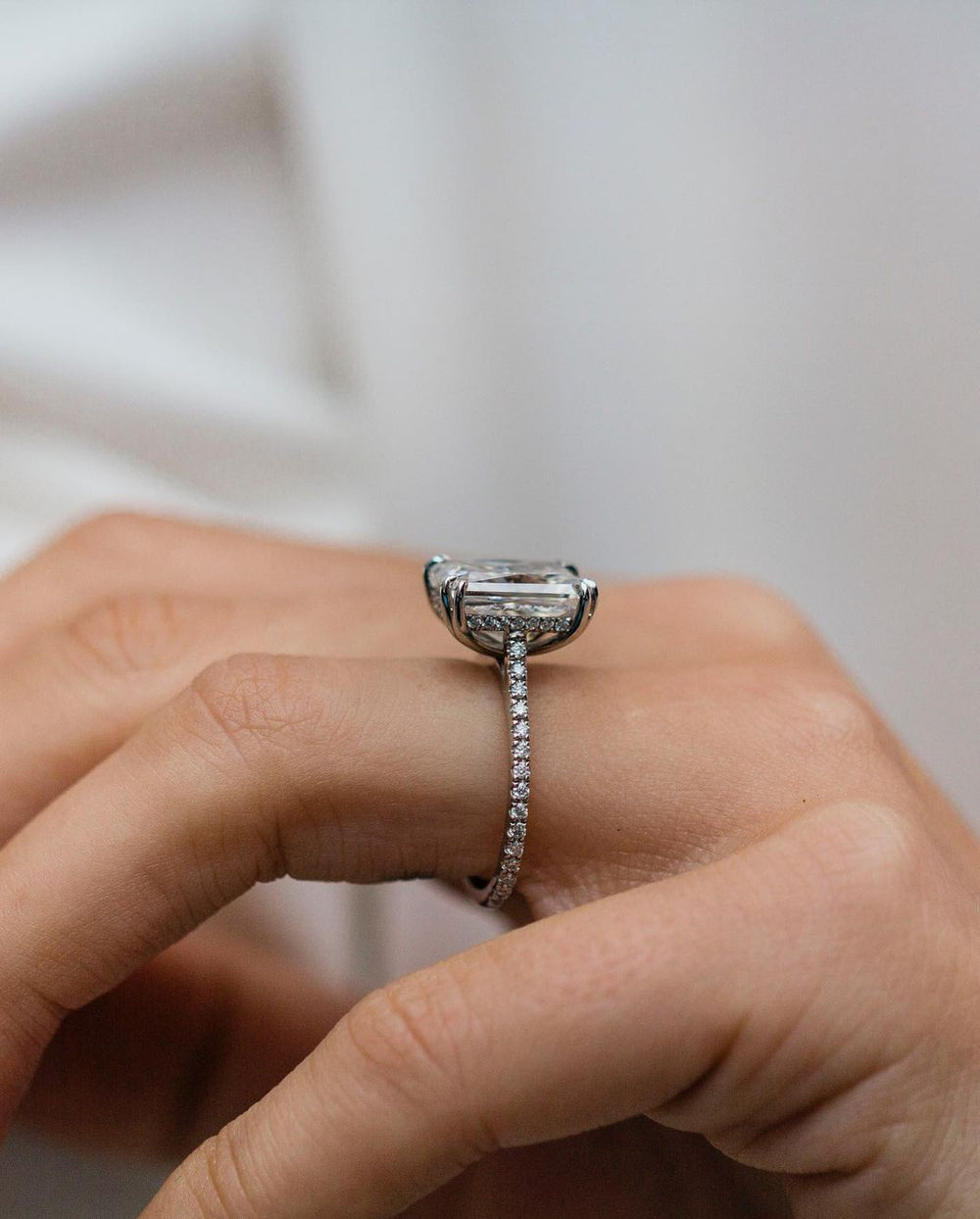 Radiant Cut Labgrown Engagement Ring