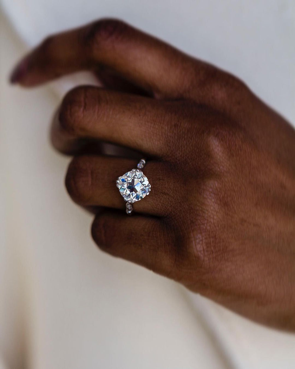 Old Euro Round Cut Labgrown Ring