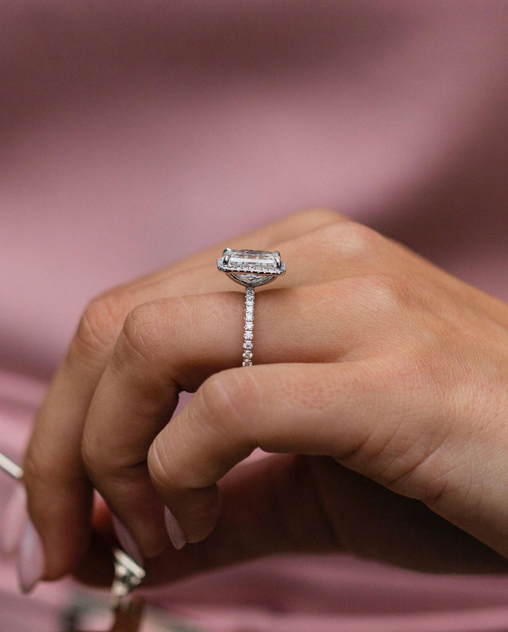 Radiant Cut Halo Labgrown Ring