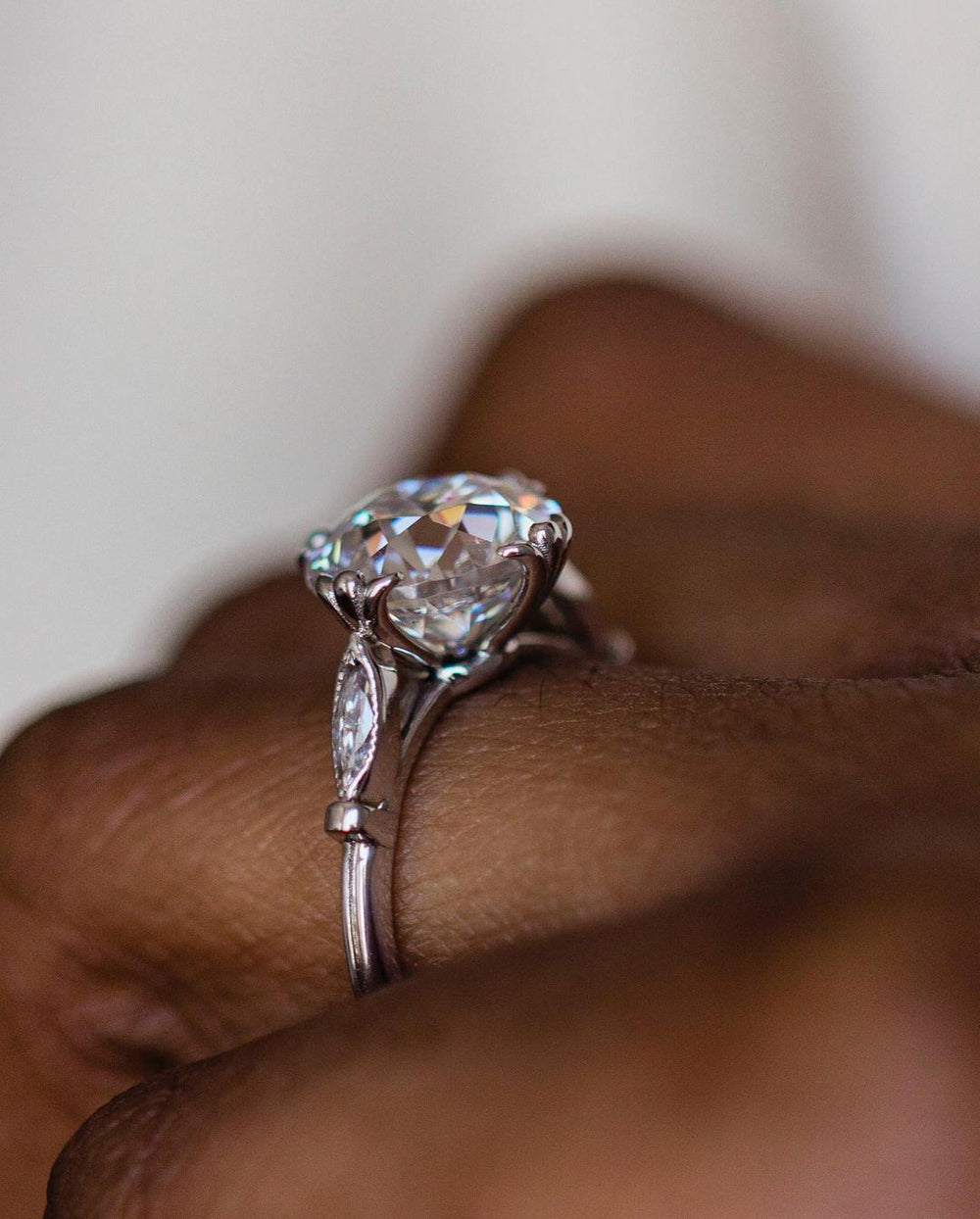 Old Euro Round Cut Labgrown Ring