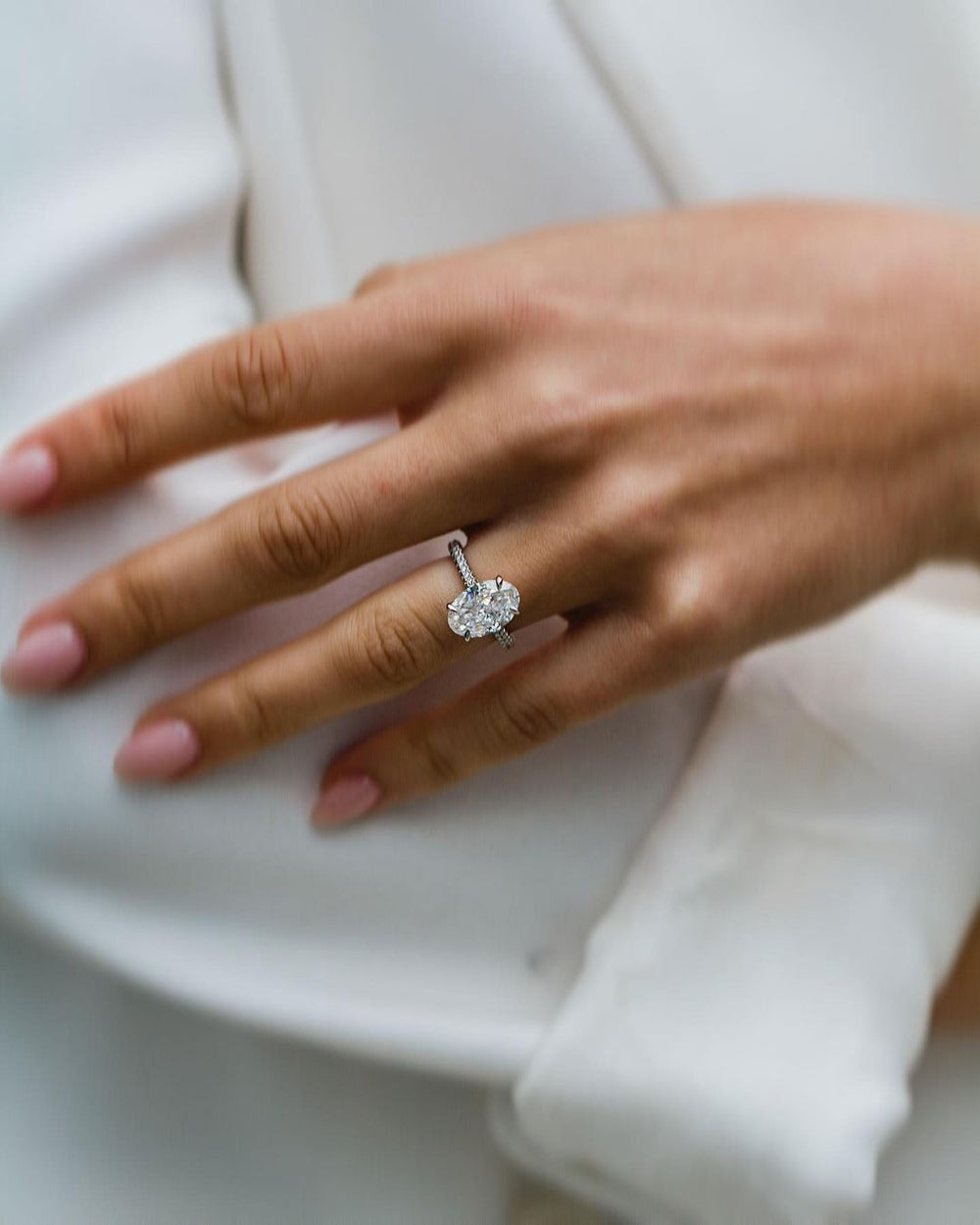 Oval Cut Labgrown Engagement Ring