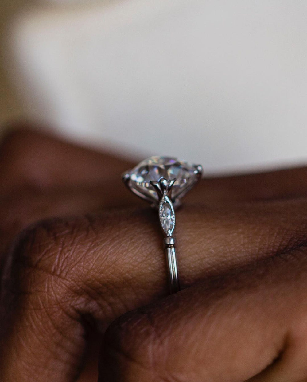 Old Euro Round Cut Labgrown Ring