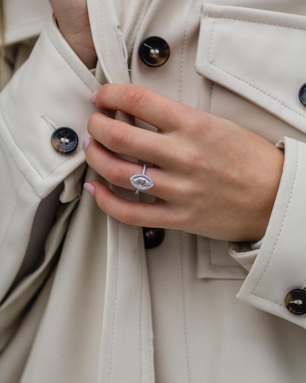 Marquise Cut Labgrown Ring