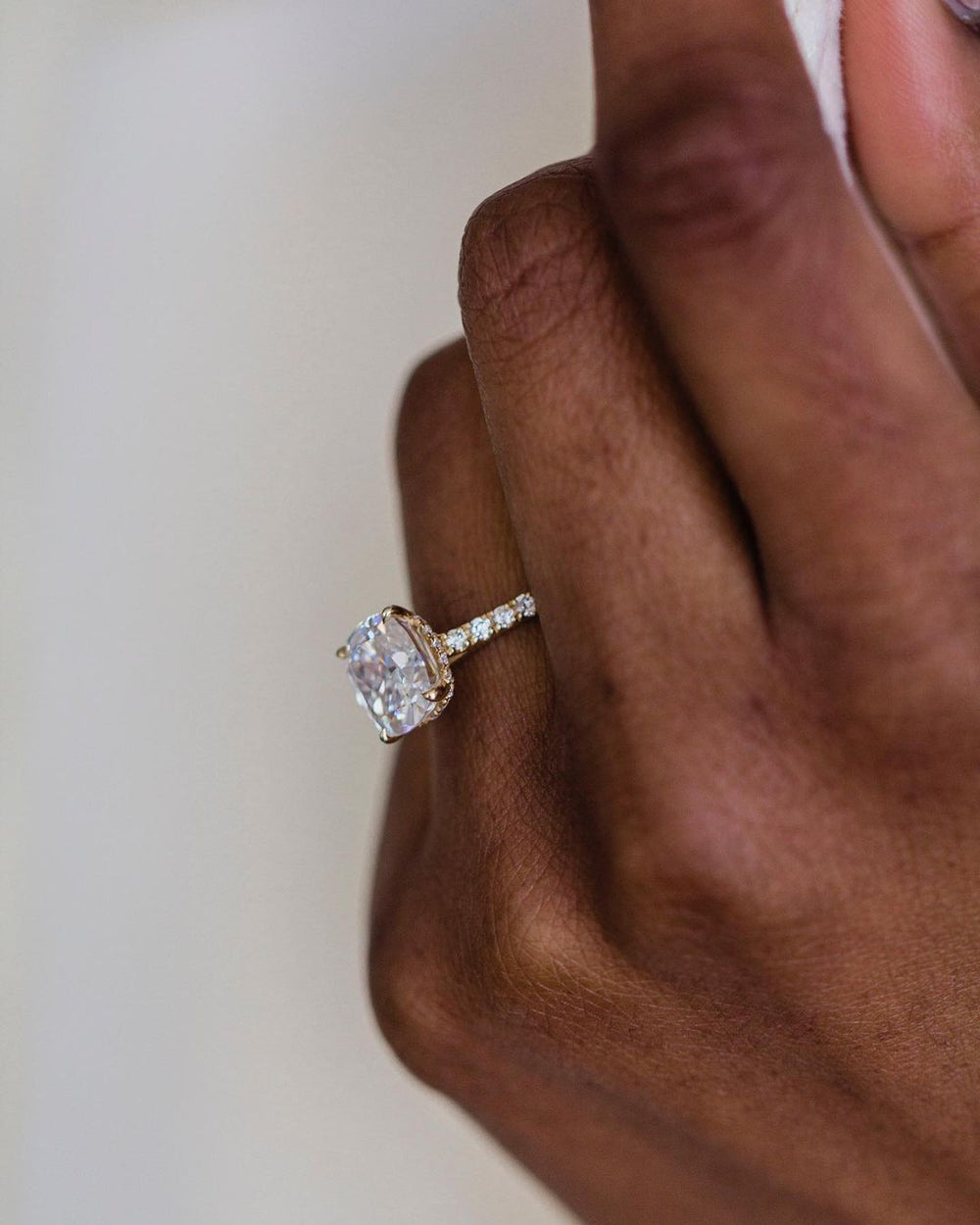 Cushion Cut Labgrown Engagement Ring
