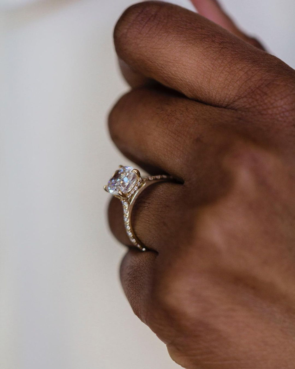Cushion Cut Labgrown Engagement Ring