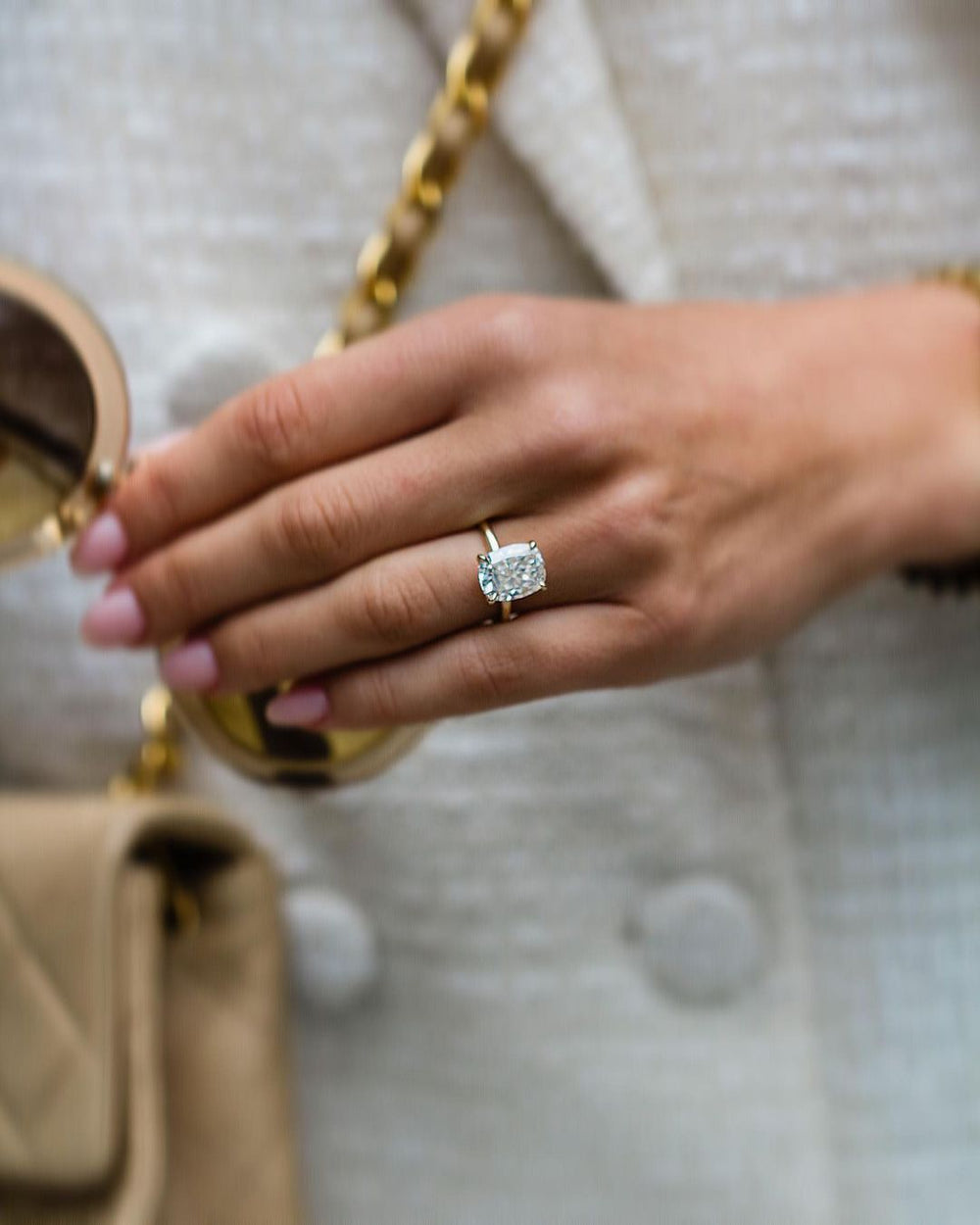 Cushion Cut Labgrown Engagement Ring