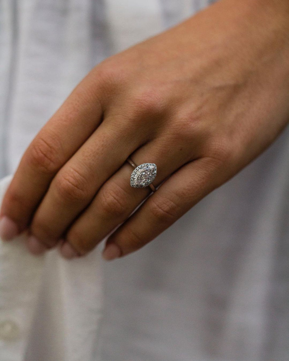 Marquise Cut Labgrown Engagement Ring