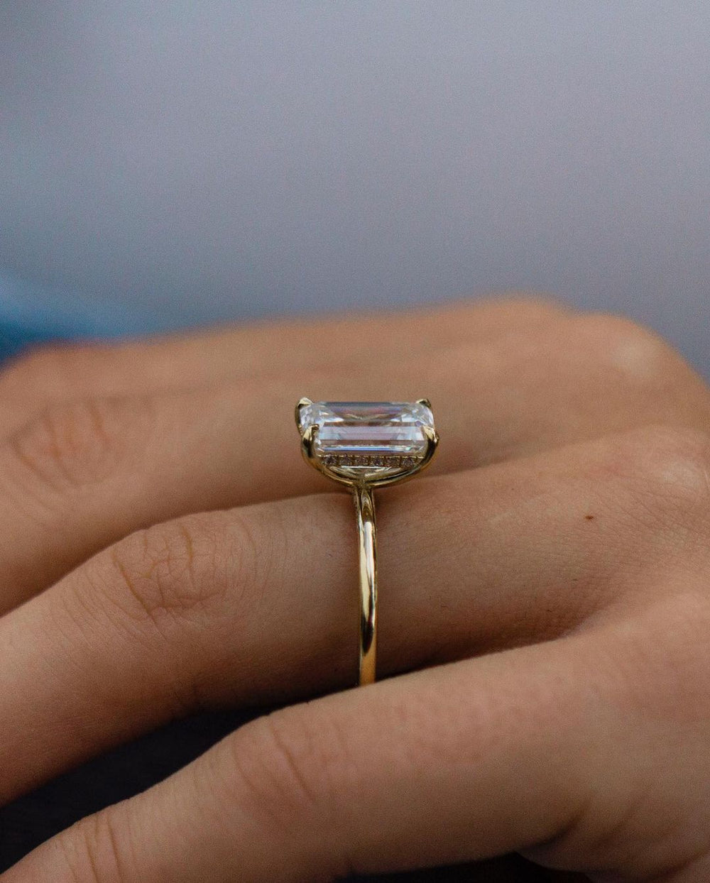 Emerald Cut Labgrown Engagement Ring